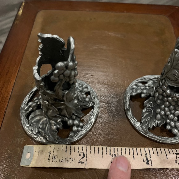 Vintage pewter candle stick holders. - Picture 6 of 8